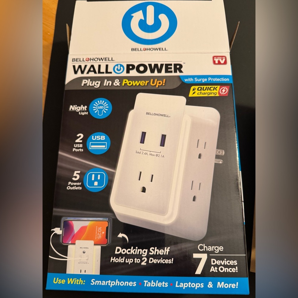 Bell + Howell Wall Power Surge Protector